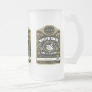 Cerveja Vidro Jateado Molas, Caneca de cerveja, , de licor, de cor branc