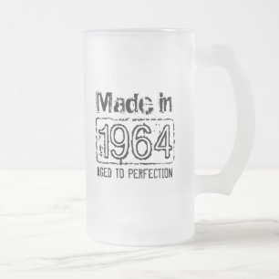 Cerveja Vidro Jateado O vintage feito em 1964 envelheceu à caneca de