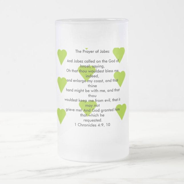 Cerveja Vidro Jateado Oração da caneca de Jabez (Centro)