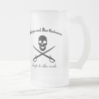 Cerveja Vidro Jateado Preto da caneca de Morgan & de Bartholomew