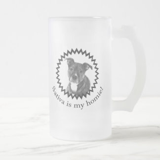 Cerveja Vidro Jateado Sativa é minha caneca do fosco de Homie