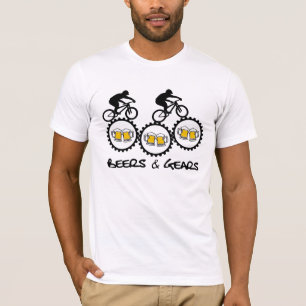 Cervejas & t-shirt das engrenagens, feito nos EUA