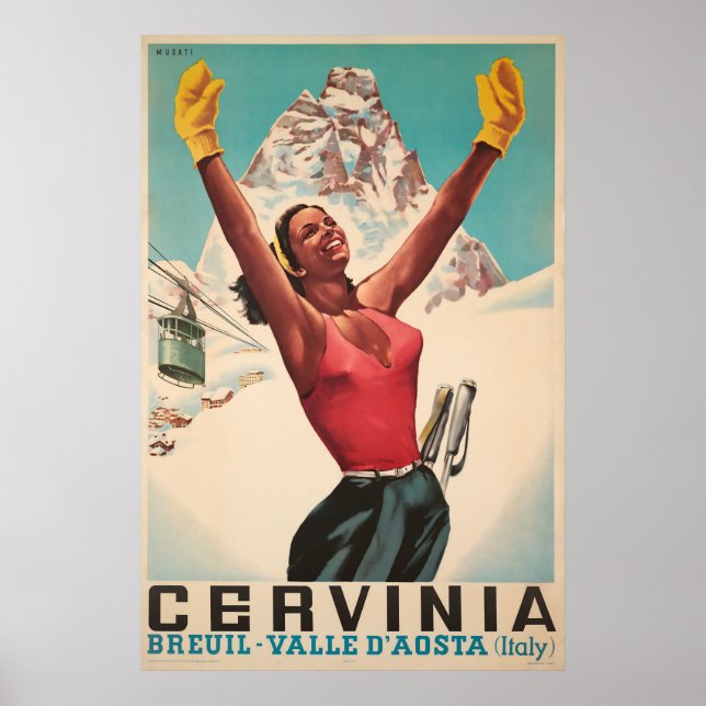 Cervinia, Breuil - Valle d'Aosta, Itália, Poster d (Frente)