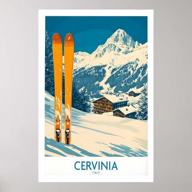 Cervinia Ski Wall Art Poster 1 (Frente)