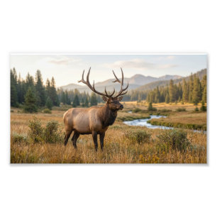 Cervo Selvagem Em Foto De Paisagem Montanhosa Cêni