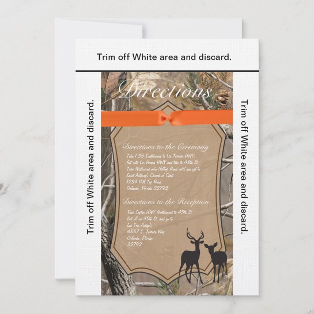 cervos de Camo Camoflauge dos caçadores do cartão (Frente)