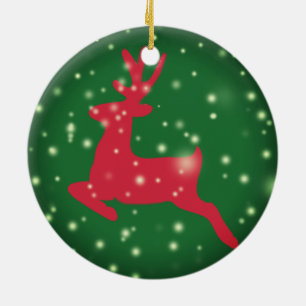 Cervos, ornamento dos flocos de neve