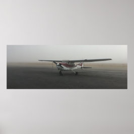 Cessna na poster de nevoeiro