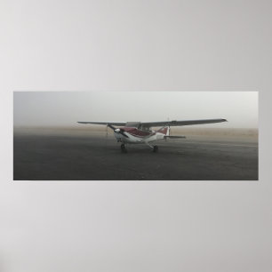 Cessna na poster de nevoeiro