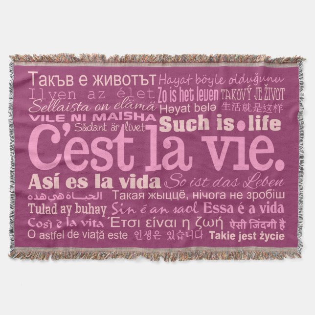 C'est La Vie lança cobertor (Frente)