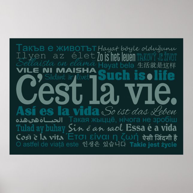 C'est La Vie poster personalizado (Frente)