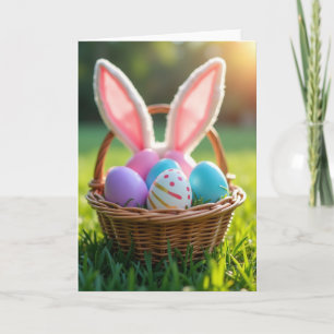 Cesta de Primavera Foto Cartão Surpresa
