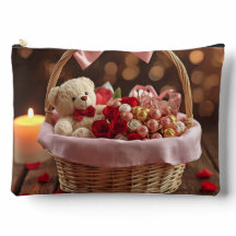 Cesta Romântica de Teddy Rose Maquiagem de Dia dos