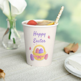 cesto de felzs pascoa e borboletas