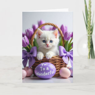 Cesto de Gatinhos Fofos Cartão de Primavera