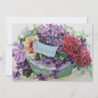 Cesto Floral de Rosas Roxas