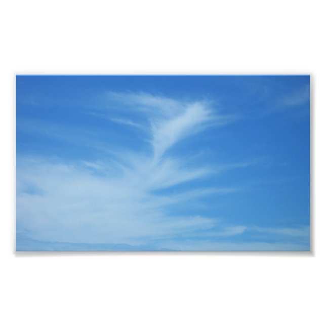 Céu Azul com Nuvens Brancas Foto Abstrata da Natur (Frente)