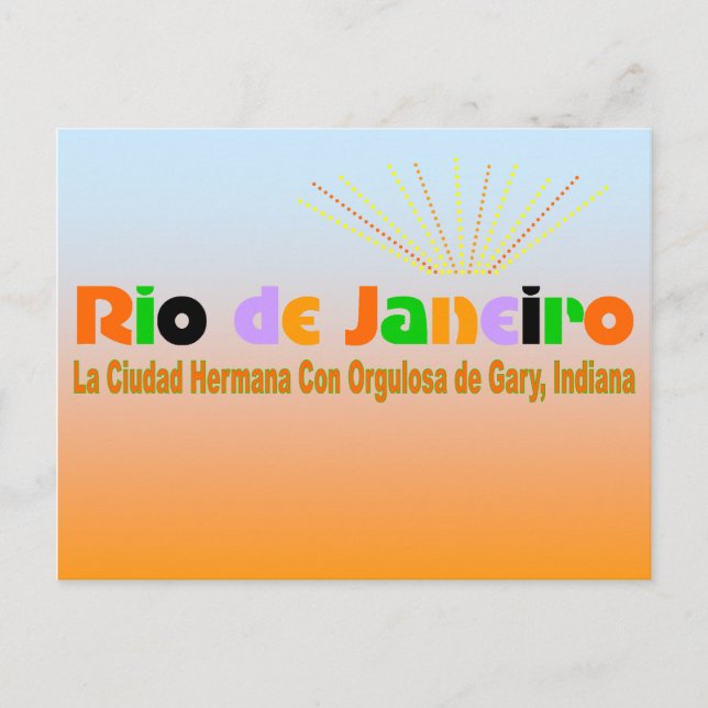 Céu azul do cartão de Rio (Frente)