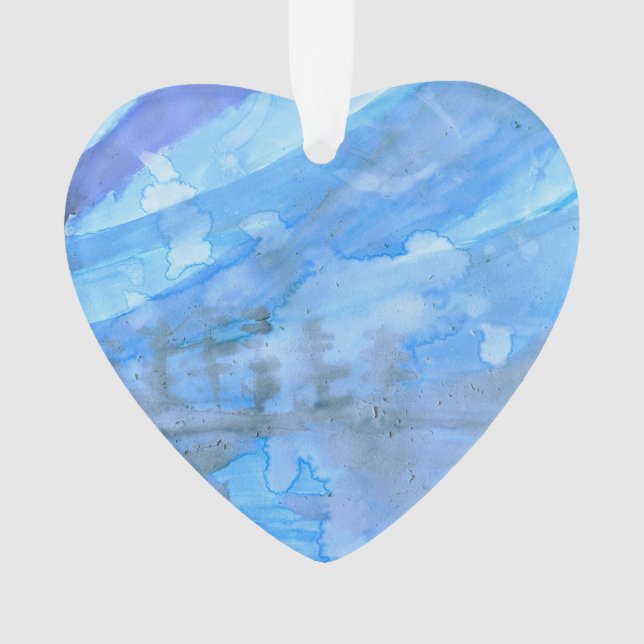 céu azul e árvores Ornamento do Natal de 2020 (Frente)