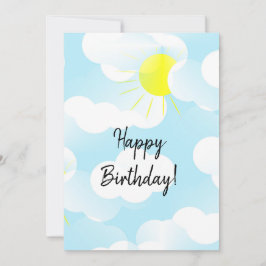 Céu Azul Sunny de Verão com Nuvens Desejos de Nasc