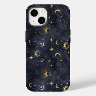 Céu da Noite Celestial com estrelas lua solar Case
