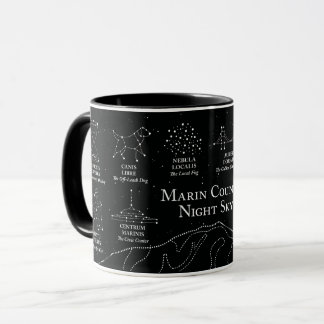 Céu Noturno do Condado de Marin caneca 330 ml pret