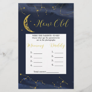 Céu Noturno Sobre A Lua Quantos Anos Os Pais Têm