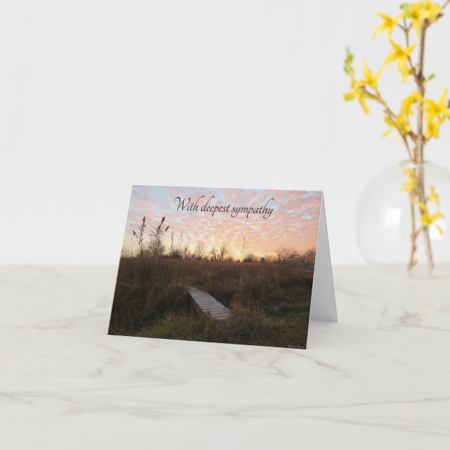 Céu Preenchido na Nuvem - Cartão de condolências (Flor Amarela)