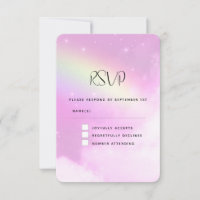 Céu Rosa com Casamento Amarelo-limão RSVP