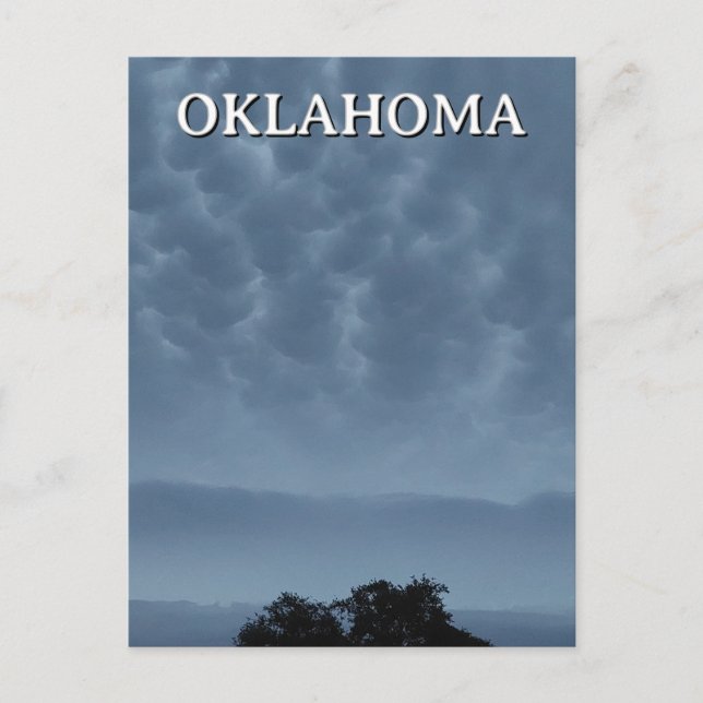 Céu Tempestuoso Cartão Postal de Oklahoma (Frente)
