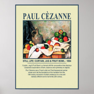 Cezanne Curtain Jug & Fruta Bowl Museum Poster