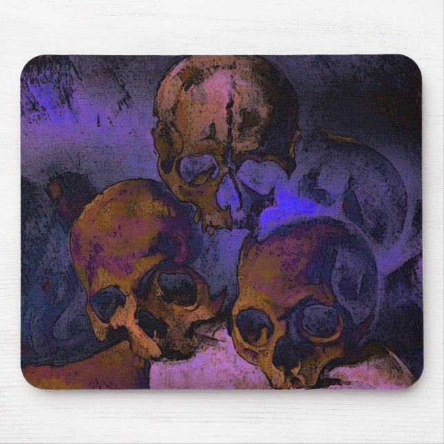 Cezanne Pirâmide de Caveiras Mousepad (Frente)