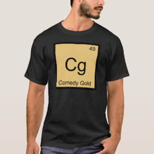 Cg - T-shirt Dourado do símbolo do elemento da