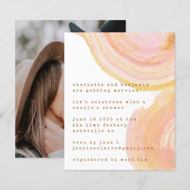 Chá Abstrato de de de orçamento para Casais de Fot (Frente/Verso)