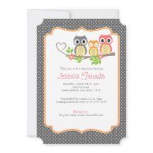chá bonito do bebé das corujas 5" X 7" cartão do