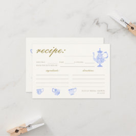 Chá Bridal China Definir Cartão de Receita do Chá 