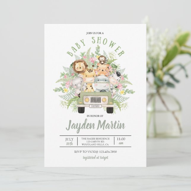 CHÁ, CHÁ DE FRALDAS, CHÁ ANIMAL SAFARI (Em pé/Frente)