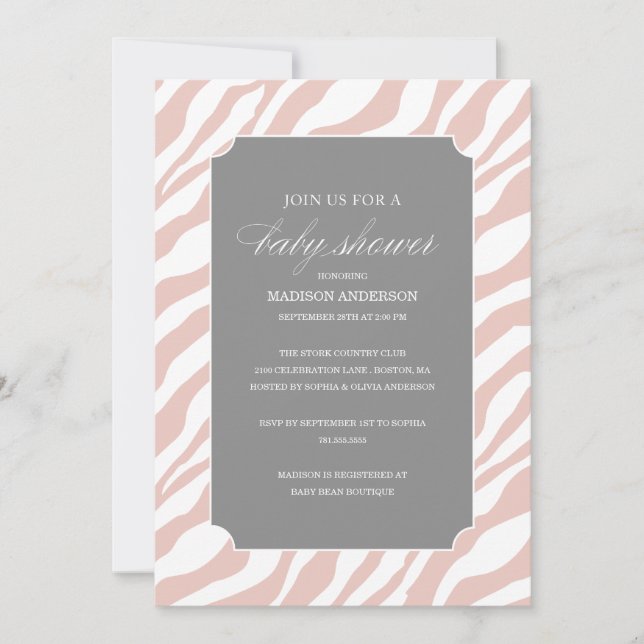 CHÁ CHIC SAFARI | CONVITES PARA LEVANTAMENTOS DE B (Frente)