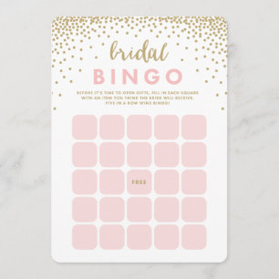 Chá Confetti Cartões de Bingo Bridal