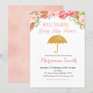 Chá De Abril Traga O Convite Para Flores.