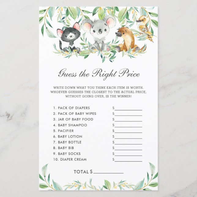 Chá de animais australianos acha o preço certo (Frente)