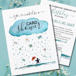 Chá de aniversário do marco por Chá de cartão de c<br><div class="desc">Celebre o aniversário do seu amado, de uma forma especial, com o nosso Chá de Cartão por Mail Invitation. O convite apresenta um design de aquarela original de uma nuvem de chuva gira que apresenta envelopes, e uma mistura de scripts e fontes bonitas para criar um cartão alegre e convidativo....</div>