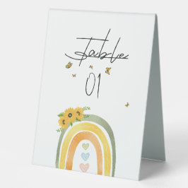 Chá de Bebê Arco-Íris Boho Com Girassóis