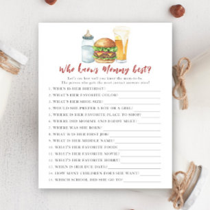 Chá de bebê Brewing - Quem conhece melhor a mamãe