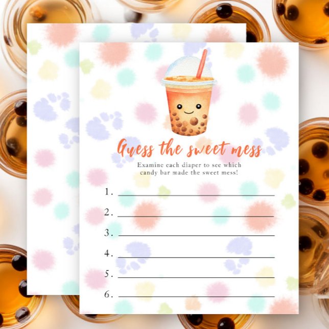 Chá de Bebê Bubble Tea Adivinhe o doce desastre jo (Criador carregado)