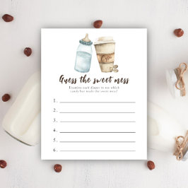 Chá de bebê café baby adivinhe a bagunça doce jogo