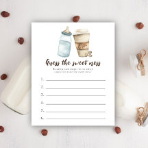 Chá de bebê café baby Guess o doce desastre jogo