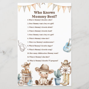 Chá de Bebê Cowboy Cactus Quem Conhece Melhor a Ma