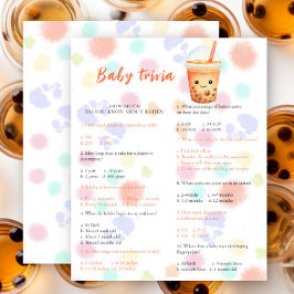 Chá de bebê Cu-tea - Jogo de Trivia de Bebê