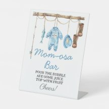 Chá de Bebê da Mamãe Peixe Pequeno Azul Bar Mom-os